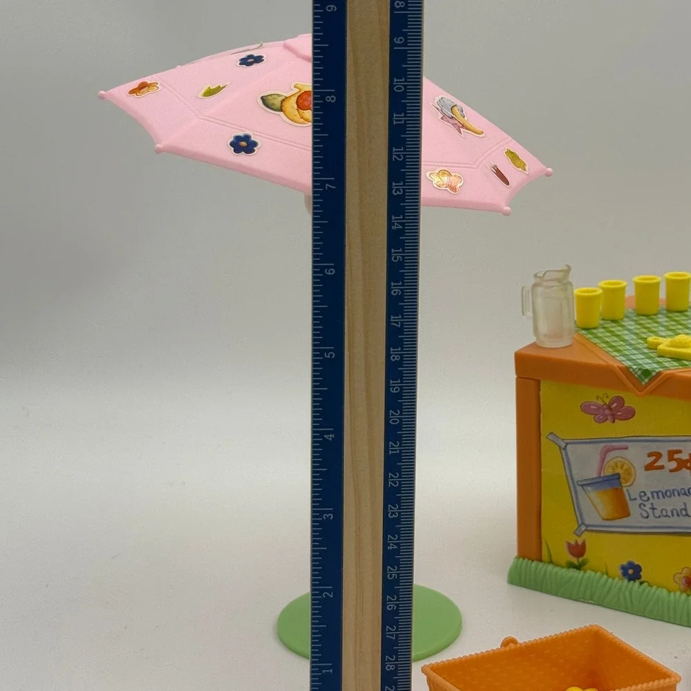 Fisher Price Loving Family Dollhouse Lemonade Stand Swing Wagon Umbrella Set